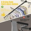 BESy Tri-Fold Foldable Clothes Drying Rack Retractable Hanging Collapsible Dryer