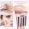 Set de 15 Brochas de Maquillaje de Viaje para Base,