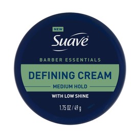 Suave + Crema Para El Cabello Barber Essentials, Crema Definidora Para Hombres, Fijación Media Y Poco Brillo, Resultados Duraderos De Calidad Profesio