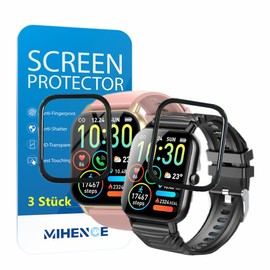 MIHENCE Screen Protector for P66D / P66E 1.85 Inch Smartwatch, 3D Full Cover TPU HD PAMA Screen Protector Compatible with Ddidbi P66D / P66E 1.85 Inch Smartwatch [Pack of 3]