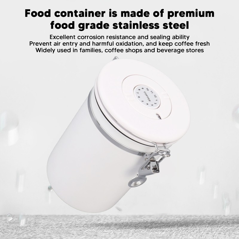 Coffee Canister Stainless Steel Good Sealing Food Airtight Storage Container