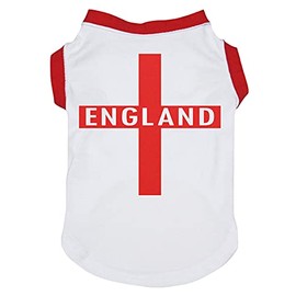 Petitebelle England Cross Puppy Dog Shirt (White, Small)