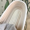 2 Pack 21.7 Inch Oval Banneton Proofing Basket Set, Natural