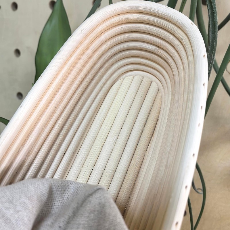 2 Pack 21.7 Inch Oval Banneton Proofing Basket Set, Natural