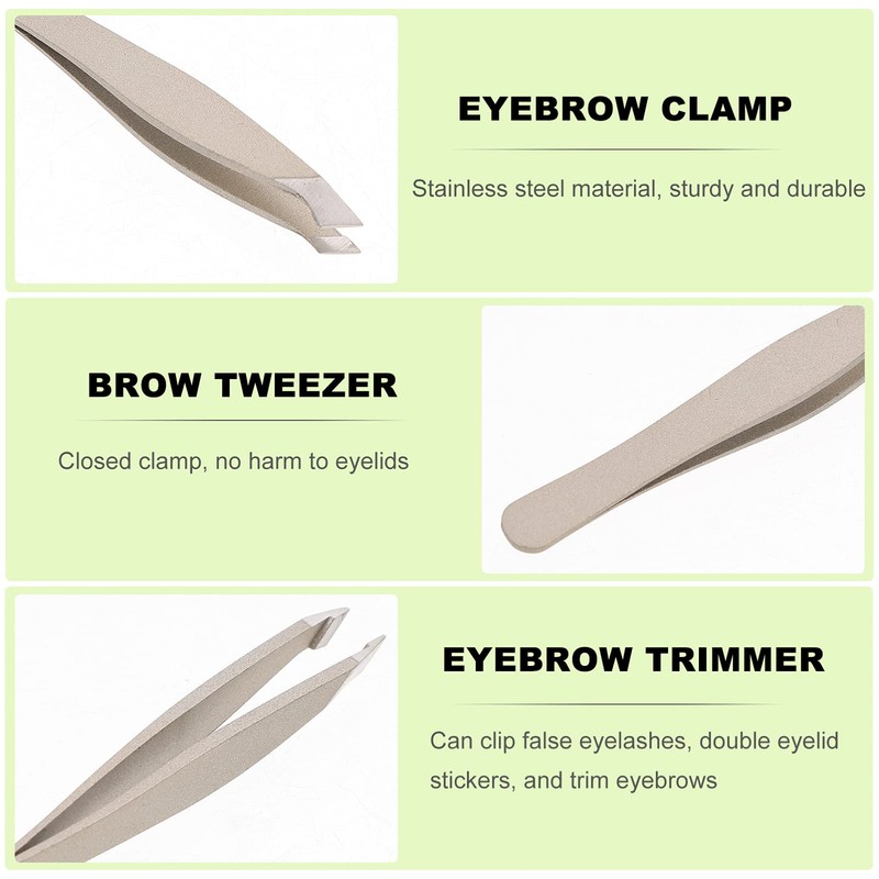 TOVINANNA Practical Beauty Eyebrow Clip 4pcs Stainless Steel Tweezers Ergonomic