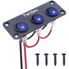 Twidec/3 Gang Rocker Toggle Switch Panel with 12V DC Round