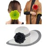 NYFASHION101 Women's Multifunction Rose Flower Sheer Petal Brooch Pin Hair