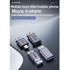 WITRN Micro USB B to USB A/C Male Adapter,USB 3.0