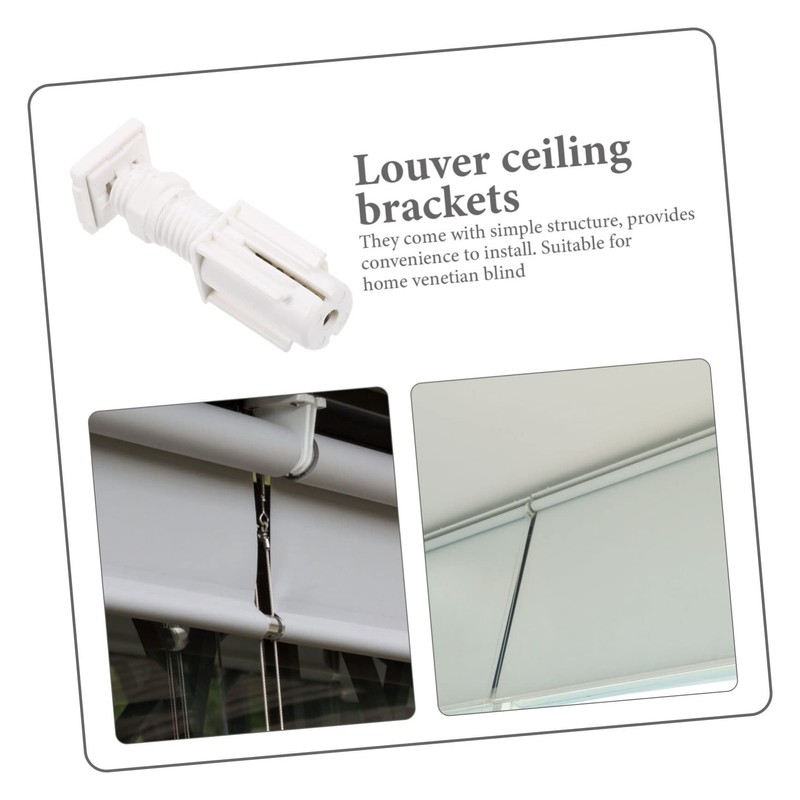 HOMSFOU 4pcs Window Blinds No Drilling Mount Brackets Easy Install