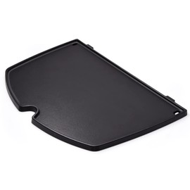 Criditpid 6559 Cast Iron Cooking Griddle for Weber Q2000, Q2200, Q2400, Q200, Q220, Q240, Q260 Series Gas Grills Accessories, Grill Parts Replacement for Weber Q Series Griddle, 15.3 x 10.8 Inches