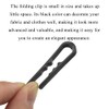 HAHIYO 2inch/50mm 120Pcs Black Plastic U Shape Alligator Clip, Clothespin