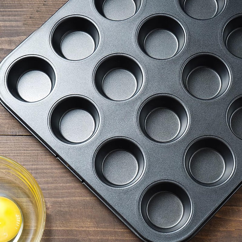 Aybloom Nonstick 24 Cups Mini Muffin Pan with Extended Handles