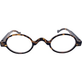 Incredible Bargains The Osbourne Vintage Professor Oval Round Reading Glasses Spring Hinge Readers + 2.25 Dark Tortoise