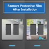 LIDER Double Decorator Wall Plate, Impact Resistant, Mirrored Acrylic, Plexiglass,