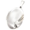 Jobo Women's 925 Silver Oval Locket for 2 Photos, Silver