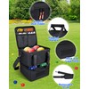 Bocce Ball Bag,Portable Bocce Ball Storage Case Holds 8 Balls,Double-Layer