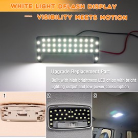 ZDEERAOTO ZDEEROTO Interior LED Light Kit - 6000K Super Bright White LED Map/Dome Lights, Adjustable Brightness Bulb Kit for Toyota Tacoma/4Runner/FJ Cruiser/Rav4/Corolla/Prius