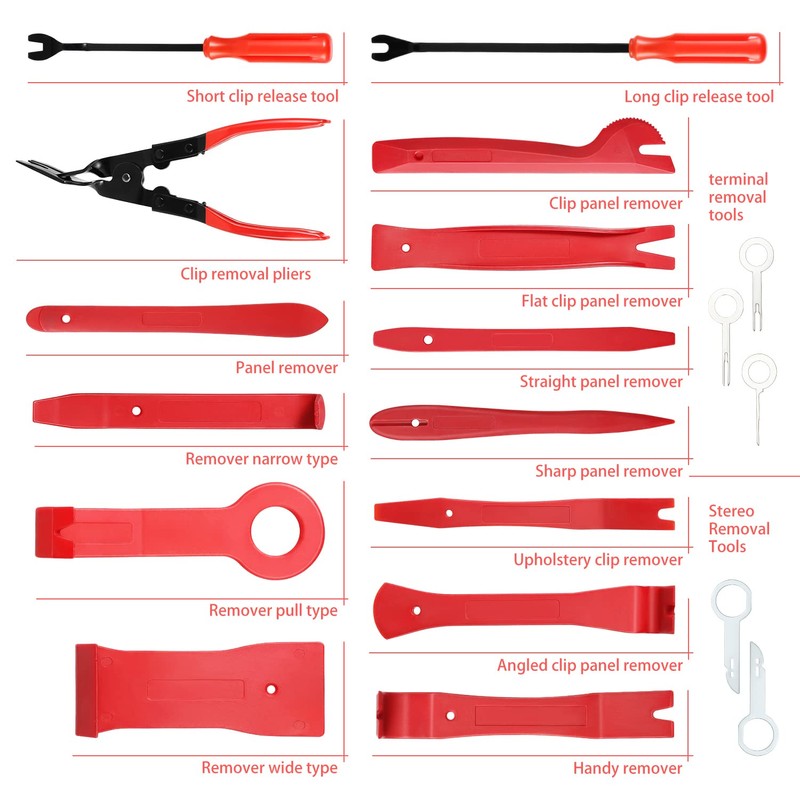 ‎DNA MOTORING TOOLS-00246 Car Trim Removal Tool Kit, Clip Plier