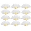 Woohome Pack of 12 Hand Fans, Foldable Paper Fans, Wedding