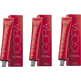 Schwarzkopf - Igora Royal Permanent Hair Colour 7.0 Blonde - Pack of 3