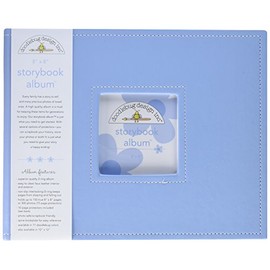 Doodlebug Design Bubble Blue Storybook for Scrapbooking Album, 8 by 8-Inch