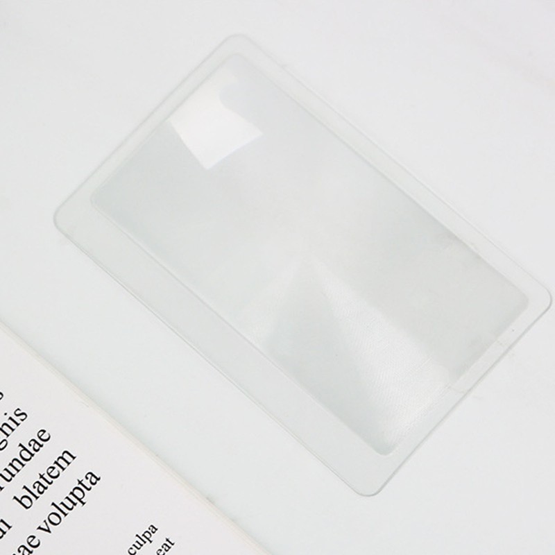 20 Sheet Credit Card Size 3X Magnifiers Portable Transparent Pocket