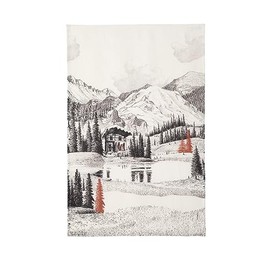 Coucke Mountain Landscape Printed Linen Tea Towel
