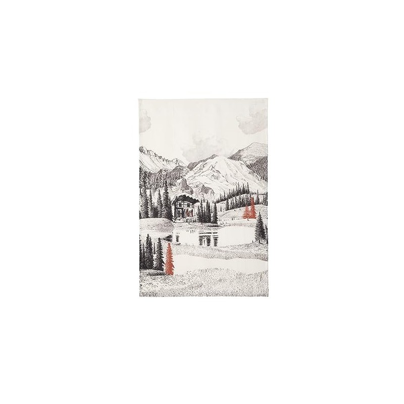Coucke Mountain Landscape Printed Linen Tea Towel