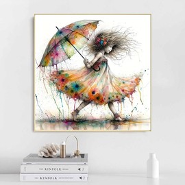 GXGLLPZBY 5D Diamond Painting for Beginners Adults, DIY Little Girl Diamond Art Kits, Round Full Drill White Bird Paint by Diamonds Dot Gem Art Kits, Home Wall Decor 13.78x13.78in