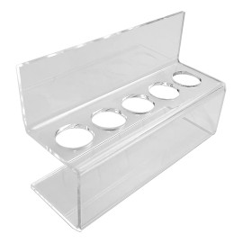 Acrimady Exhibidor De Labiales En Acrílico, 3mm (5 Espacios) 5 Piezas