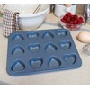 Fox Run Mini Heart Muffin Pan, 12-Cup, Preferred Non-Stick, Gray
