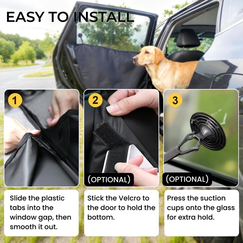 pawander Dog Car Door Protector - Universal Fit for SUV/Sedan/Truck,