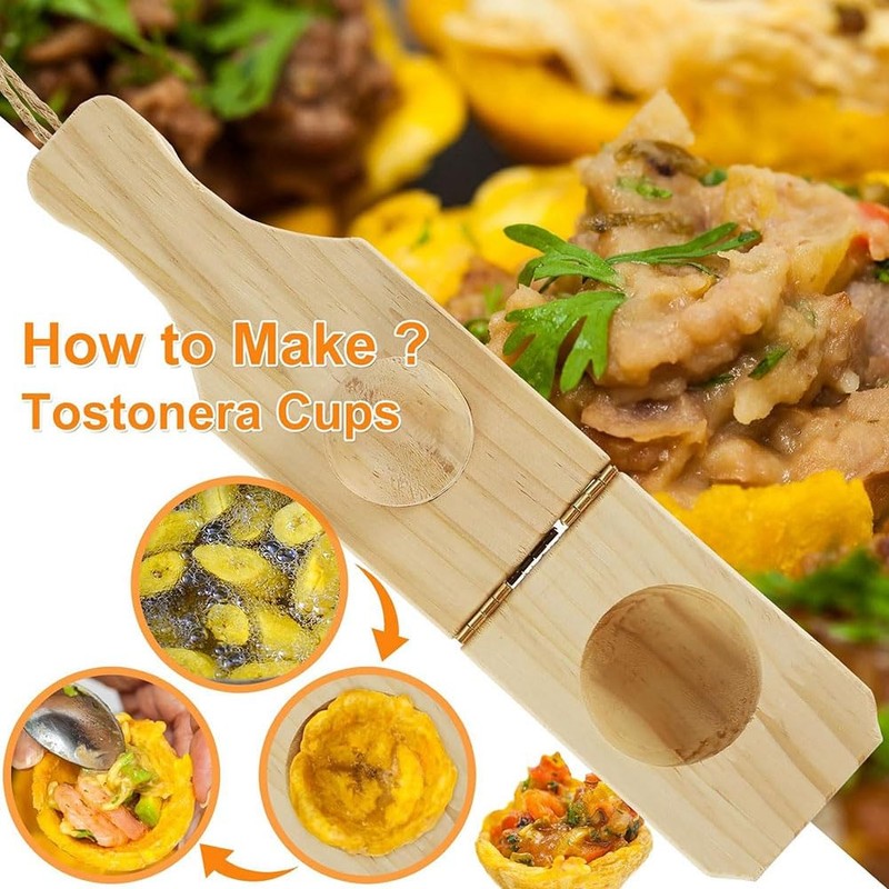 Wooden Tostonera Plantain Banana Smasher Maker Plantain Smasher Plantain Tostones