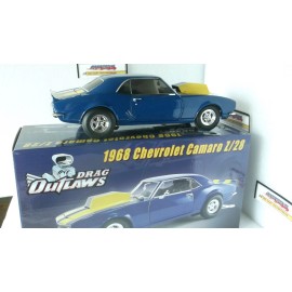 ACME 1968 CHEVY CAMARO Z/28 DRAG OUTLAWS CAR 1:18 ACME A1805731 BLUE YELLOW STRIPES
