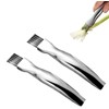 Linyongc Stainless Steel Shred Silk Cutter, 2Pcs Green Onion Cutter,