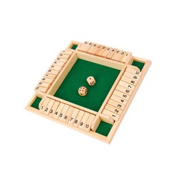 Kisangel 1 Set Wooden Drinking Game Props with Non Slip Base Digital Flop Game for Parties Ktv and Bars Includes Dice Accessories Green Design