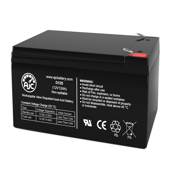 AJC Battery Compatible with Portalac GS Portalac PE12V12F2 12V 12Ah