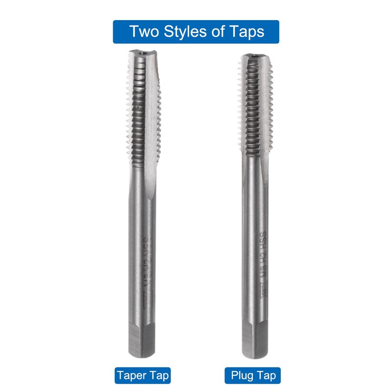 sourcing map 2pcs Metric Hand Tap Set, M8 x 1.25