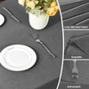 IVAPUPU Textured Linen Table Cloth for Rectangle Table - Grey