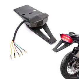 Anki HappiGo Integrated Motorcycle Tail Light LED Dirt Bike Brake Turn Signal Light 10 LEDs Rear Fender Lamp for Hard Enduro Trail Riding & Single-Track Off-Road Riding
