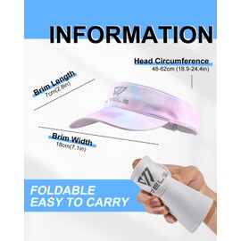 WRELS - Sombrero de visera para correr para mujeres y hombres, ligero y plegable con banda para el sudor, Rosado, Large-X-Large