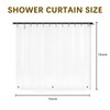 HOUSEWELL Light Up Shower Curtain 72x72, LED Color Changing Waterproof
