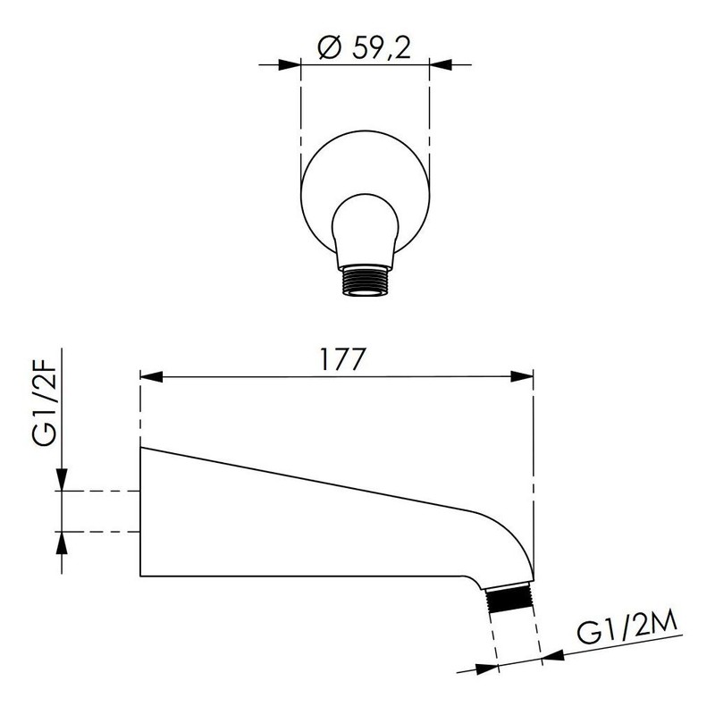 Shower Head Set Wall Arm with Shower Head with Anti-Limescale