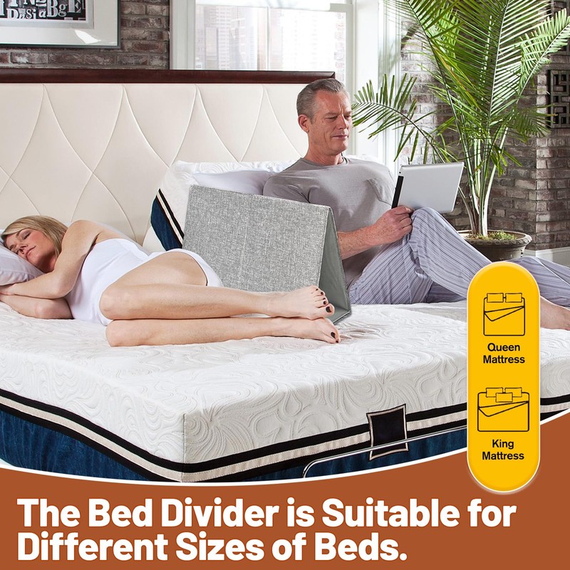 JZHLLA Bed Divider for Co Sleeping Adults Bed Separator for