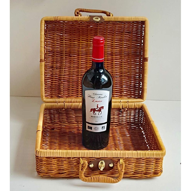 Myth Square: Picnic Basket, Hand Held Size, Lid Included, Travel,