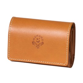 Mini Wallet, Trifold Wallet, Women's, Men's, Genuine Leather, Palm Wallet, Small Wallet, Large Capacity, Tochigi Leather, Owl, brown (light brown)