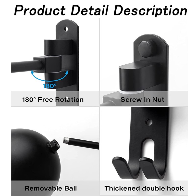 Helmet Holder 2 Pack, Motorcycle Helmet Rack, Helmet Stand Wall