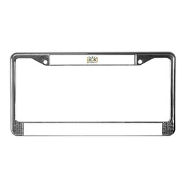 CafePress One Lucky Teacher Chrome License Plate Frame, License Tag Holder