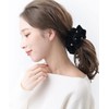 Vingtaine HS-164-BK- Velour, Big, Scrunchy, Elegant, Volume, Hair Access, Stylish,