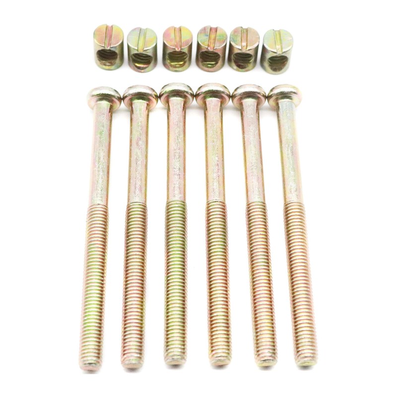 binifiMux Half Thread M8 x 100mm Furniture Barrel Screws Bolt